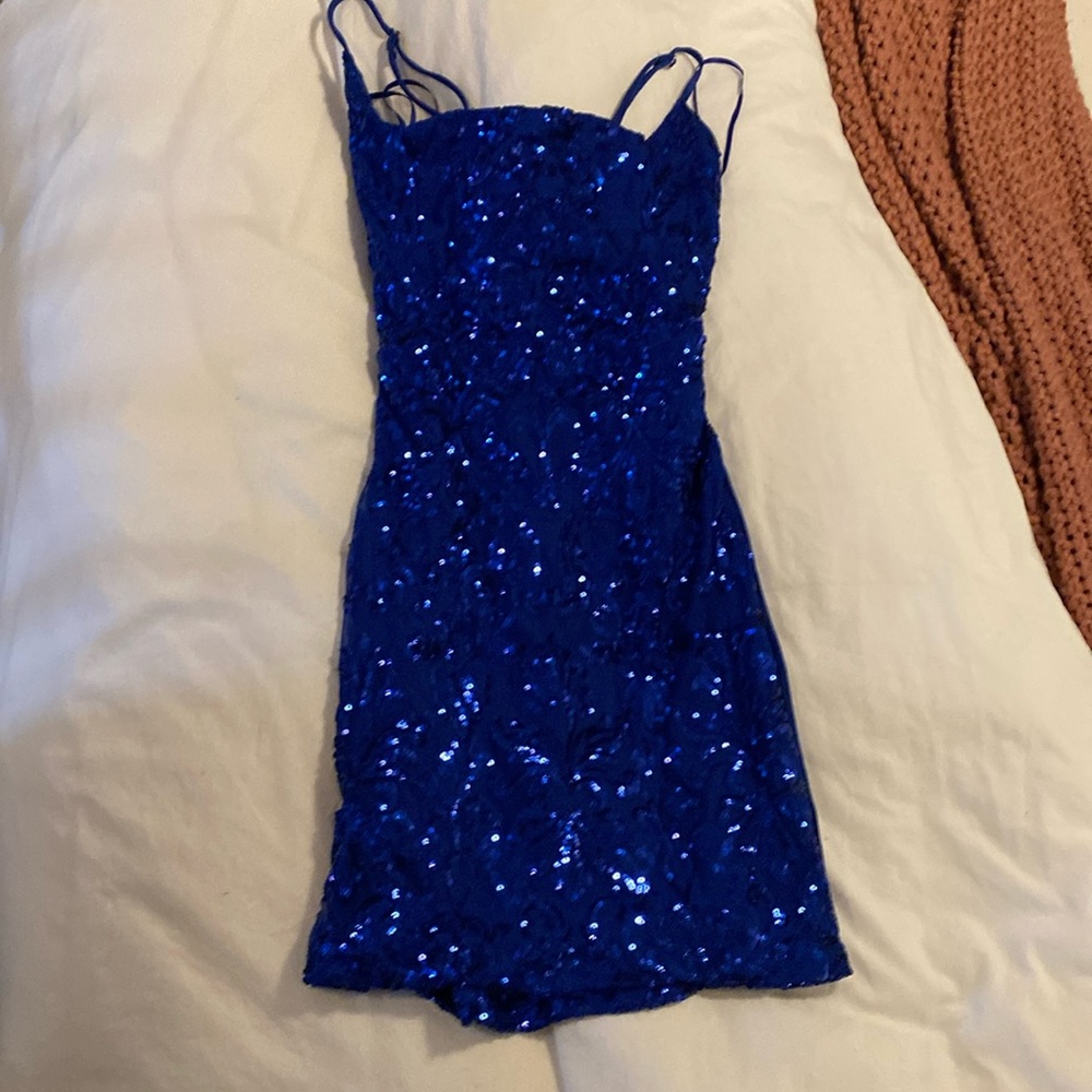 NWT Windsor Royal Blue Bodycon Minidress. SZ S